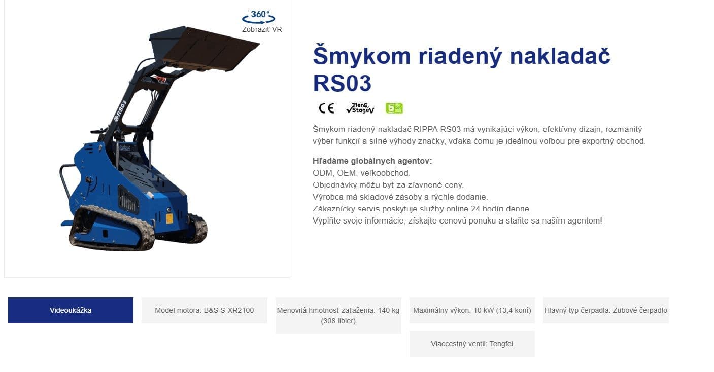 Nakladač RIPPA RS 03