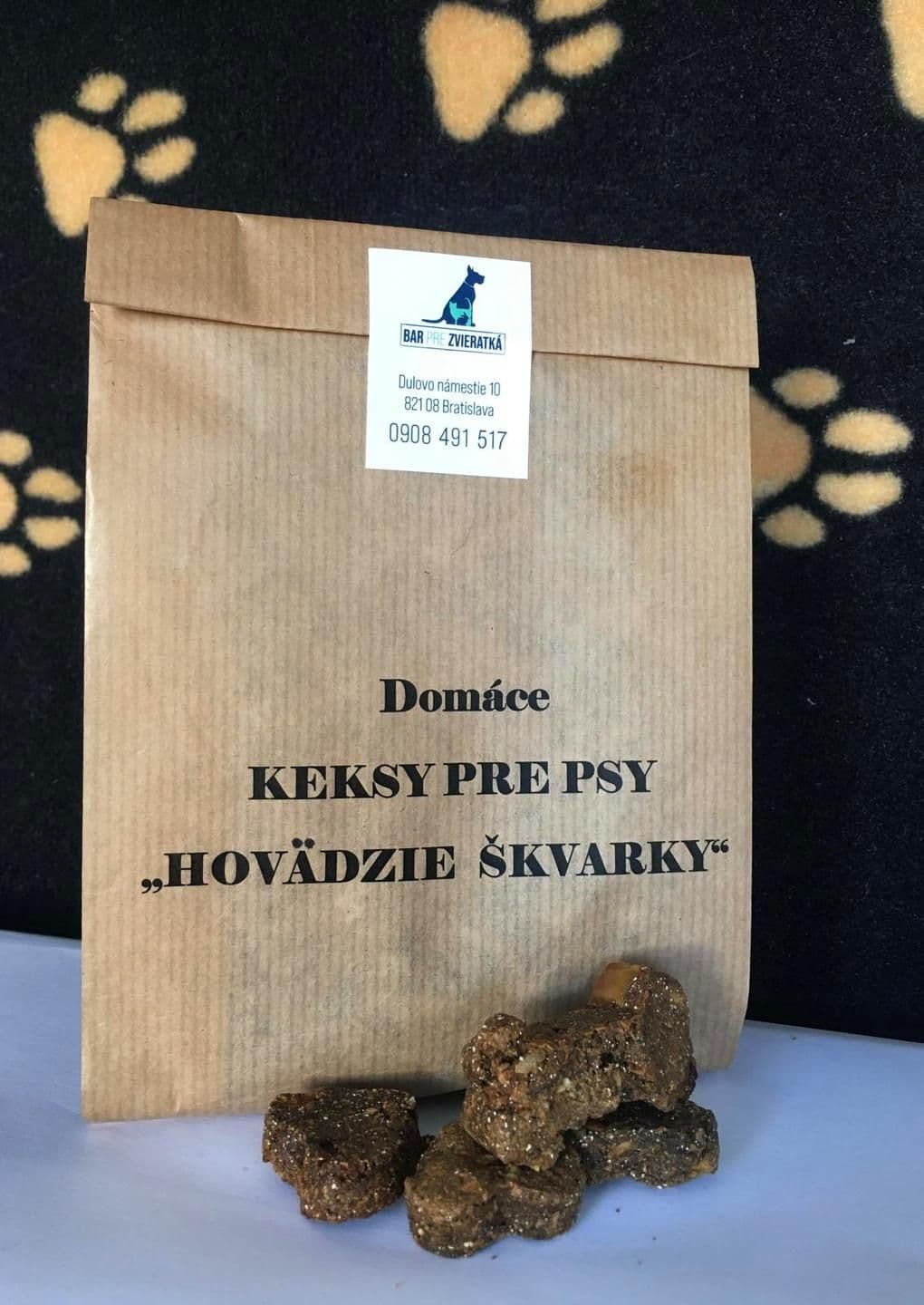 Domáce " Keksy pre psy" Veggie alebo Hovädzie škvarky