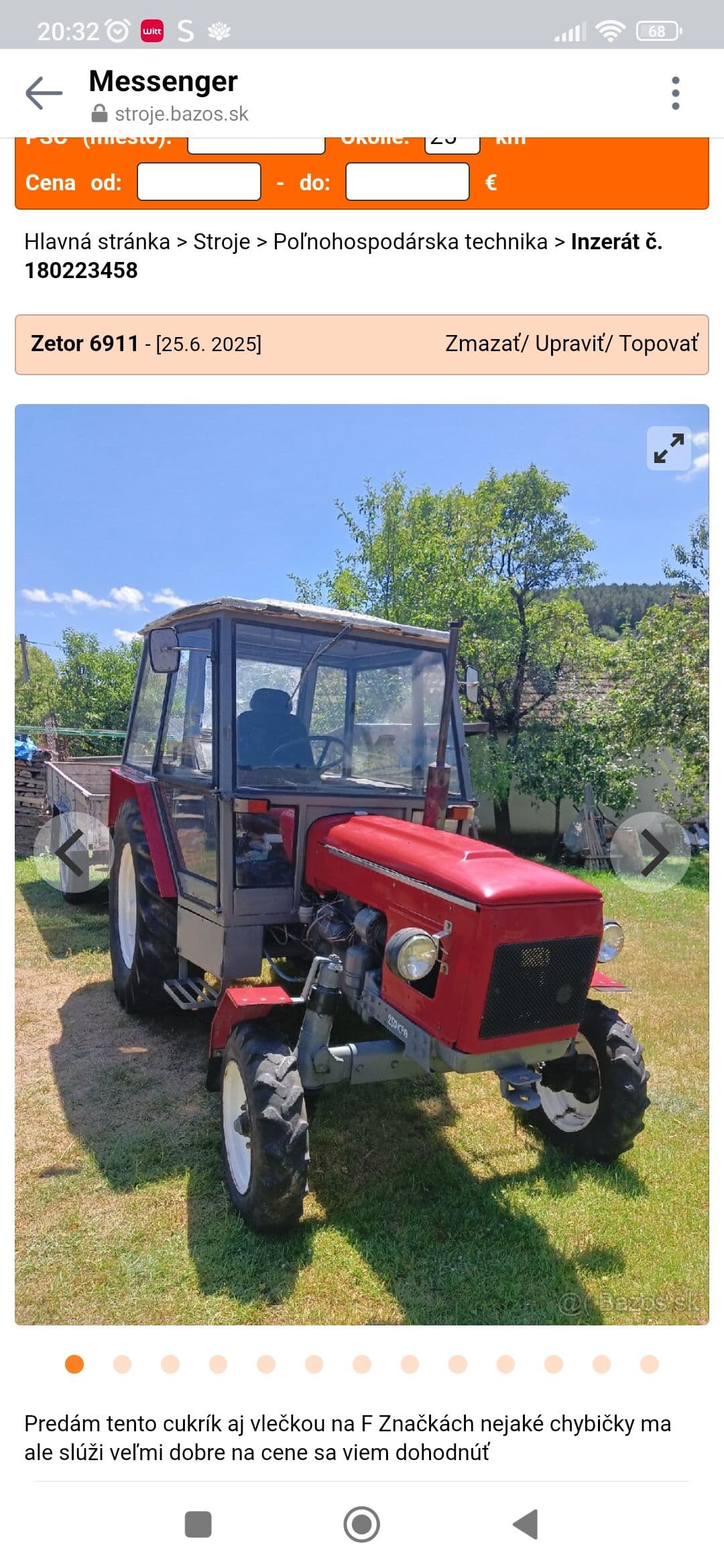 Zetor 6911 s vlečkou